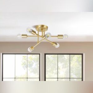 Modern Gold Ceiling Light Fixture